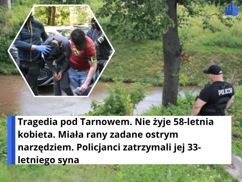 Tragedia pod Tarnowem. Nie żyje 58-letnia kobieta. Miała rany zadane ostrym narzędziem. Policjanci zatrzymali jej 33-letniego syna